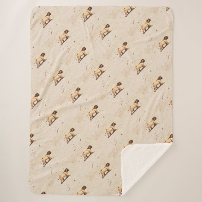 Cobertor Sherpa papoila, Sherpa Blankets, artesanato, feriado, ele (Frente)