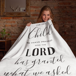 Cobertor Sherpa Para esta Criança nós rezamos e o Senhor concedeu