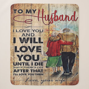 Cobertor Sherpa Para o meu marido Design   Carta De Amor A Ele  