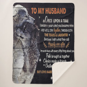 Cobertor Sherpa Para o meu marido Design Citações De Amor Para