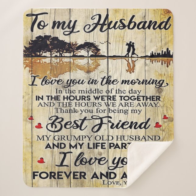 Cobertor Sherpa Para o meu marido | Presente Perfeito Para O Marid (Frente)