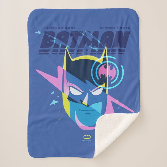 Cobertor Sherpa Para Sempre, Batman Acende Gráfico Da Cabeça (Frente)