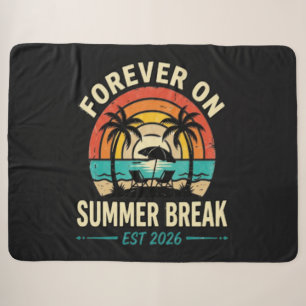 Cobertor Sherpa Para Sempre De Férias De Verão Pôr do Sol Vintage