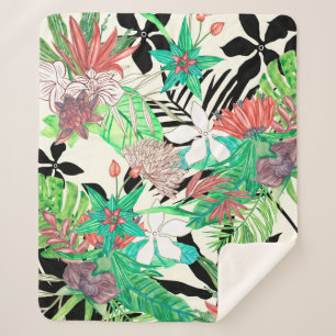 Cobertor Sherpa Paraíso Floral II