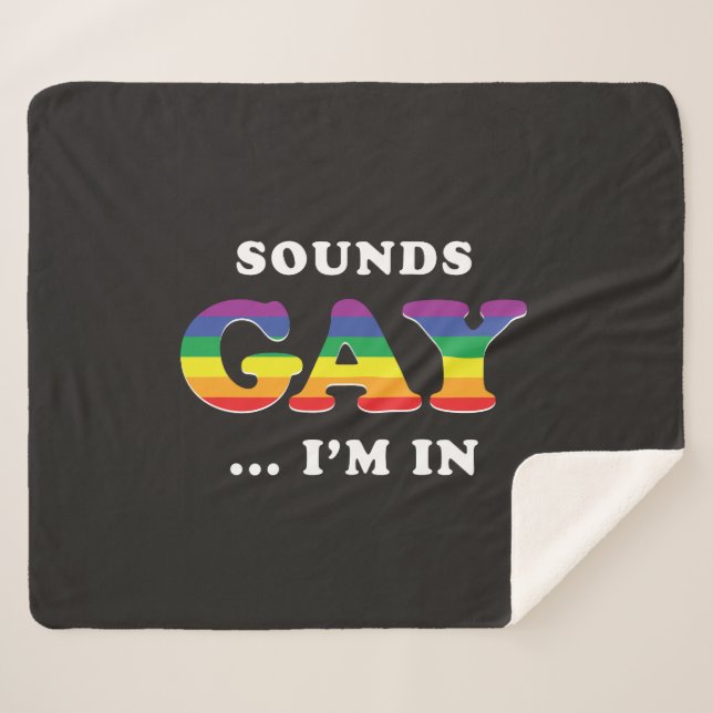 Cobertor Sherpa Parece Gay... Estou dentro (Frente (Horizontal))