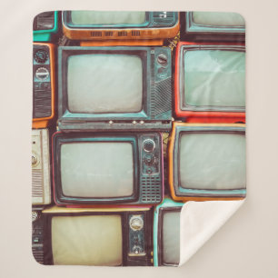 Cobertor Sherpa Parede de televisão retrorreflectora colorido de 