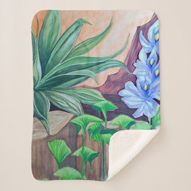 Cobertor Sherpa Partido das Plantas (Frente)