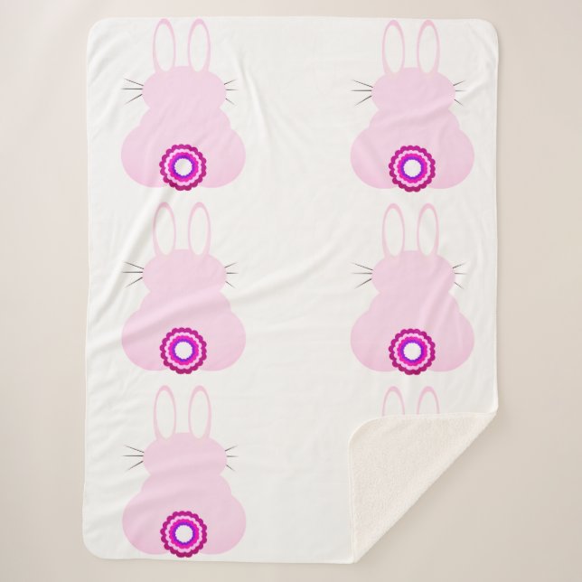 Cobertor Sherpa Páscoa Bunny Sherpa Blanket (Frente)