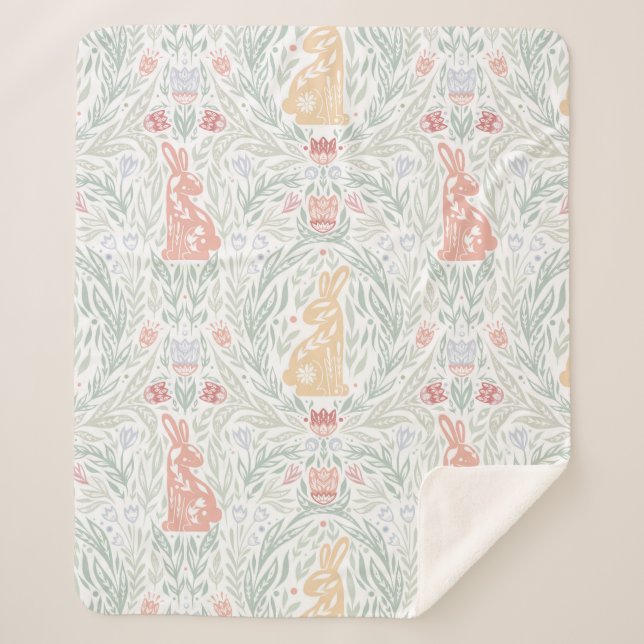 Cobertor Sherpa Páscoa de traceração (Frente)