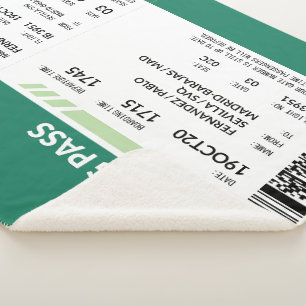 Cobertor Sherpa Passagem de embarque - Verde