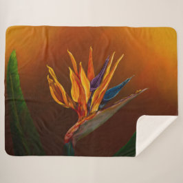 Cobertor Sherpa Pássaro da flor do Paraíso