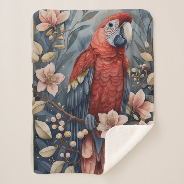 Cobertor Sherpa Pássaro de Sonho Náutico (Frente)