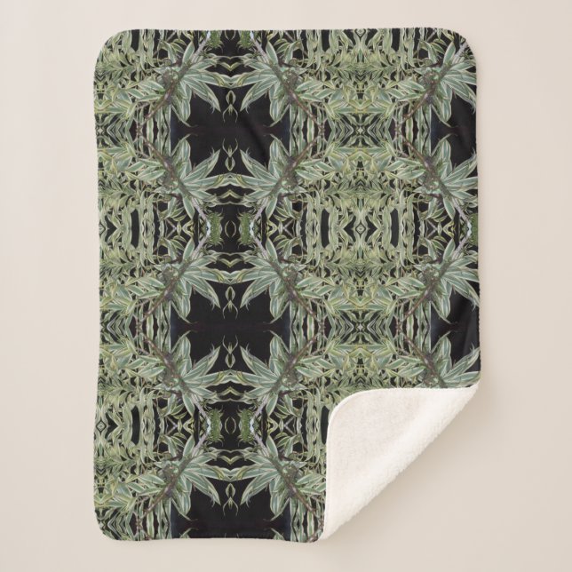 Cobertor Sherpa pássaro do zumbido em um ninho (Frente)