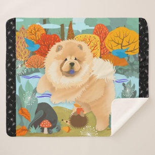 Cobertor Sherpa PÁSSAROS BRUTOS DA FELICIDADE Chow sherpa blanket