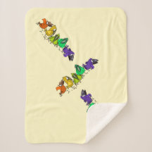 Pássaros Coloridos Bebê Sherpa Blanket