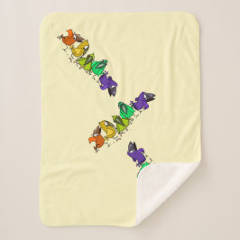 Cobertor Sherpa Pássaros Coloridos Bebê Sherpa Blanket