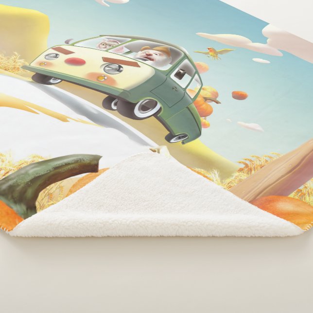 Cobertor Sherpa Passeio de Abóbora (3/4)