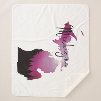 Cobertor Sherpa Passo de acampamento da floresta pinheira do Map E