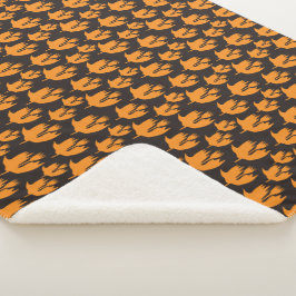 Cobertor Sherpa Passo de Broca à Noite - padrão de Halloween perfe