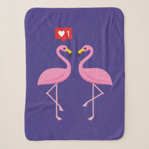 Cobertor Sherpa Pastel Coração, Tipo Flamingo Rosa, Bonito