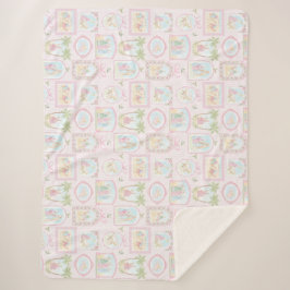 Cobertor Sherpa Pastel Nativity Scenes