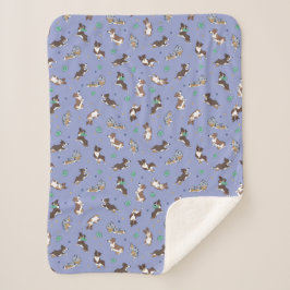 Cobertor Sherpa Pastor australiano brincando