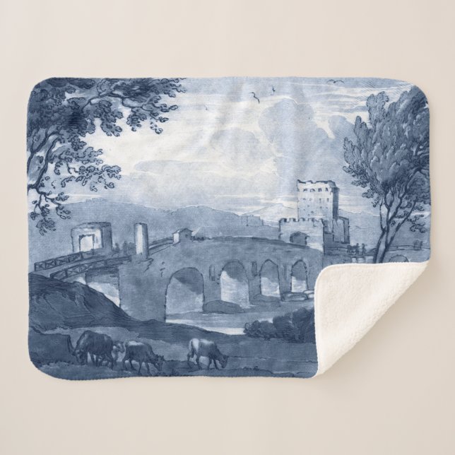 Cobertor Sherpa Pastoral Toile - Ponte (Frente (Horizontal))
