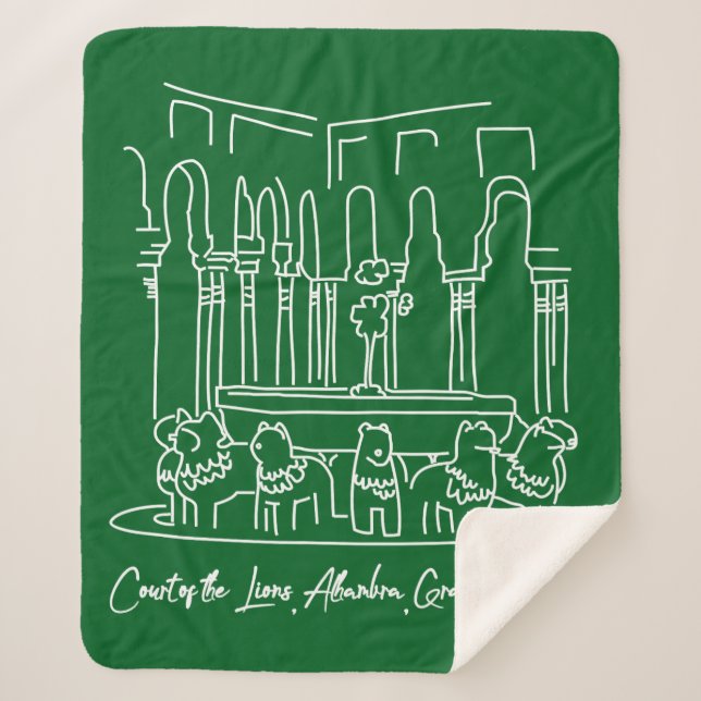 Cobertor Sherpa Pátio dos Leões da Alhambra 1 (Frente)
