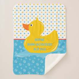 Cobertor Sherpa Pato-bebê em branco