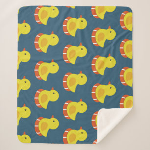Cobertor Sherpa Pato de borracha amarelo, padrão bonito e sem cost