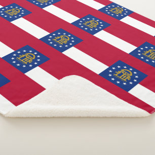 Cobertor Sherpa Patriótico com a bandeira da Geórg