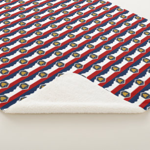 Cobertor Sherpa Patriótico com bandeira de Utah, E