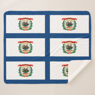 Cobertor Sherpa Patriótico Sherpa Blanket com bandeira da Virgínia
