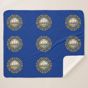 Cobertor Sherpa Patriótico Sherpa Blanket com bandeira de New Ham