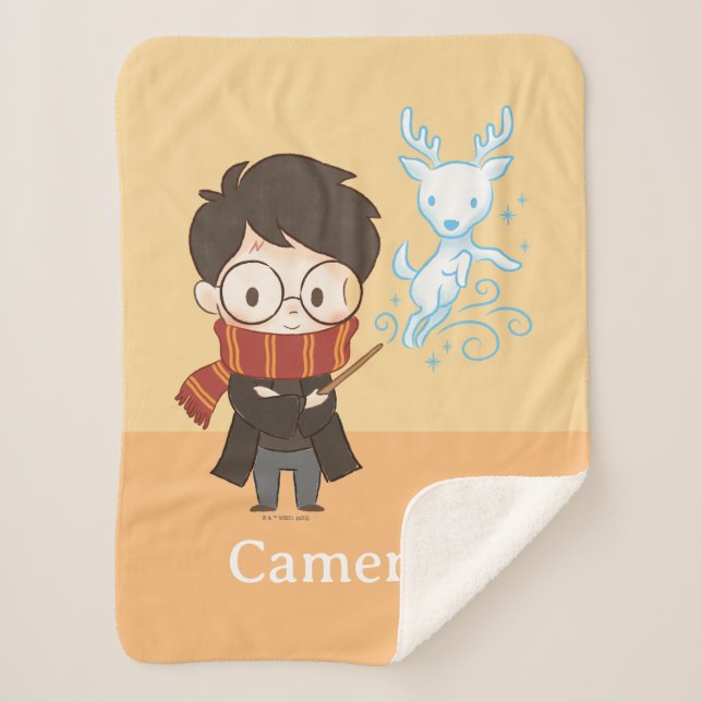 Cobertor Sherpa Patronus Chibi HARRY POTTER™ (Frente)