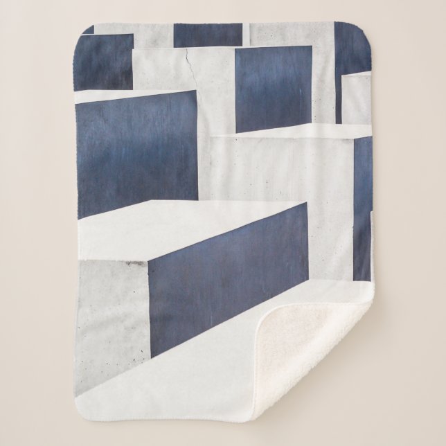 Cobertor Sherpa Pavimentos de betão branco (Frente)