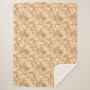 Cobertor Sherpa Peach Dourado Glitter Glam Sparkle Giraffe Impress