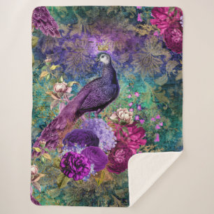Cobertor Sherpa Peacock Feathers Peacocks, lendário, lenhador