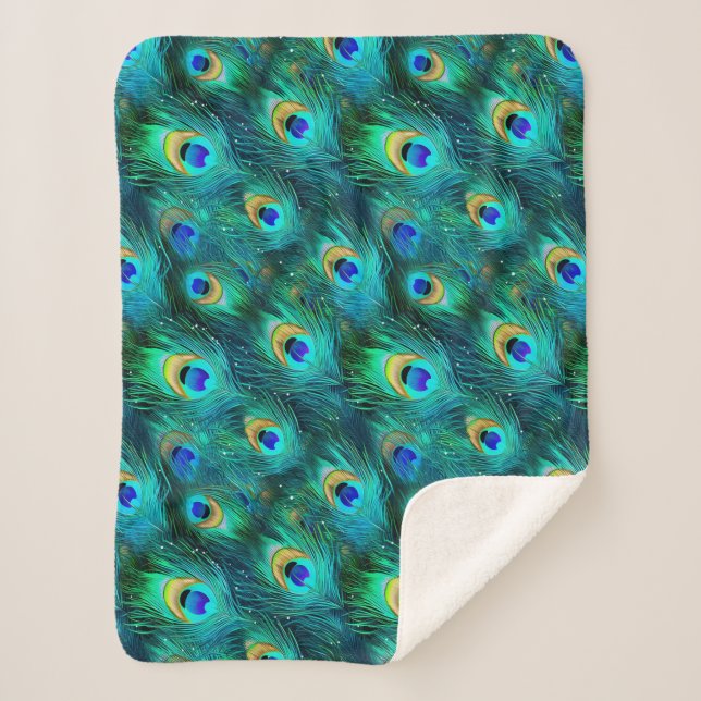 Cobertor Sherpa Peacock Glory (Frente)