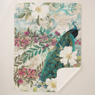 Cobertor Sherpa Peacock Peacocks Grande Sherpa Blanket