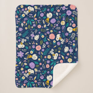 Cobertor Sherpa Peanuts In Bloom Pattern