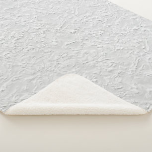 Cobertor Sherpa Pedra Branca Texturizada, Arte Monocromática Abstr