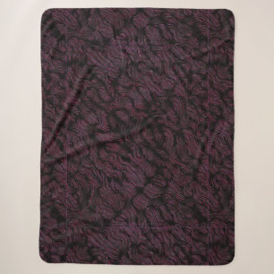 Cobertor Sherpa Pedra-Fogo Rosa e Roxo