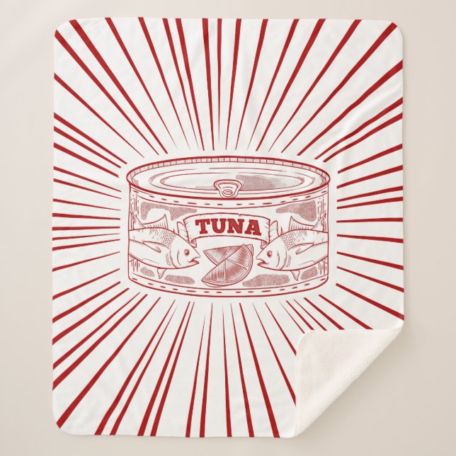 Cobertor Sherpa Peixes de atum (Frente)