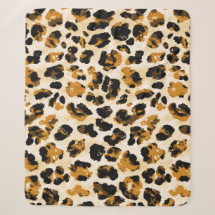 Cobertor Sherpa Pele-leopardo de aquarela, gradiente de coloração