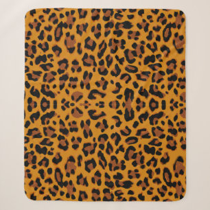 Cobertor Sherpa Pele-leopardo de padrão