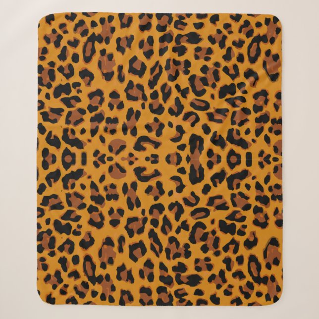 Cobertor Sherpa Pele-leopardo de padrão (Frente)