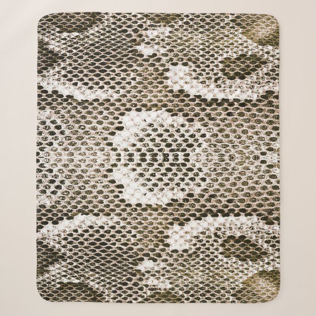 Cobertor Sherpa Pele Python: Design de padrão animal (Frente)