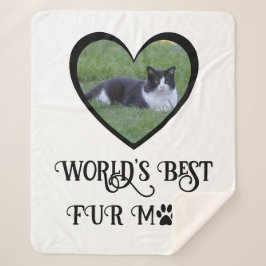 Cobertor Sherpa Peles, mãe, foto de gato