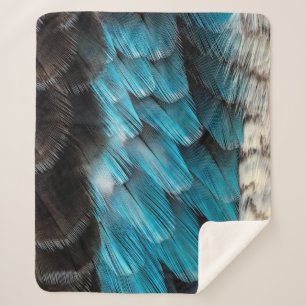 Cobertor Sherpa Pena negra e azul